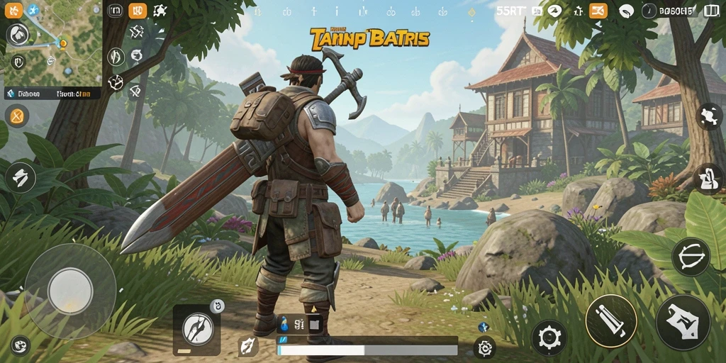 Tampilan gameplay yang menakjubkan di dunia terbuka 55RT.