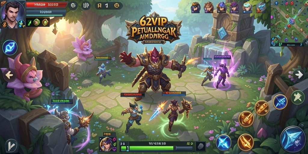 Gameplay seru di dunia fantasi 62VIP dengan pertarungan epik.