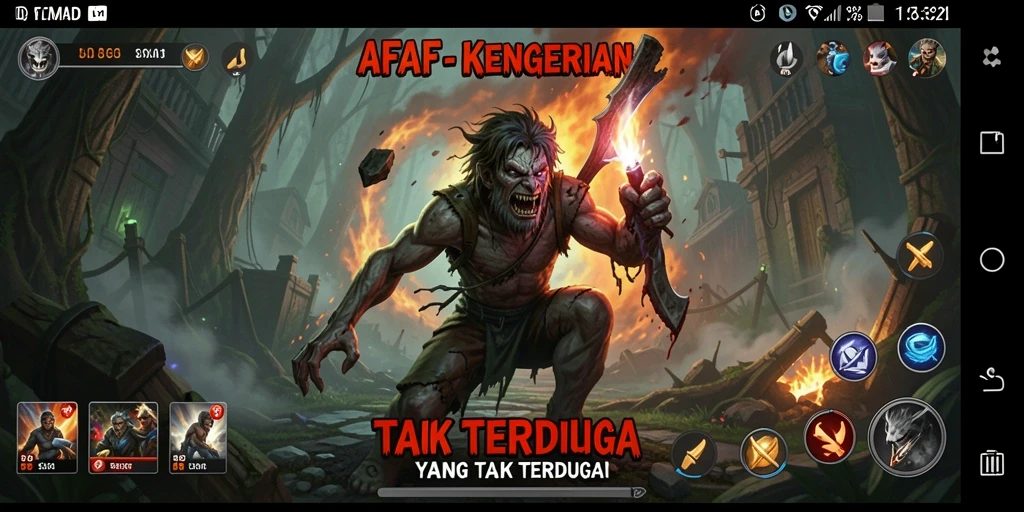 Screenshot gameplay yang menampilkan momen menegangkan di AFAF.
