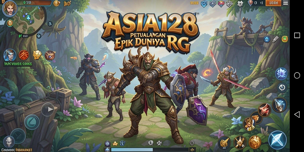 Tangkapan layar ASIA128 menunjukkan aksi seru dalam pertarungan RPG.