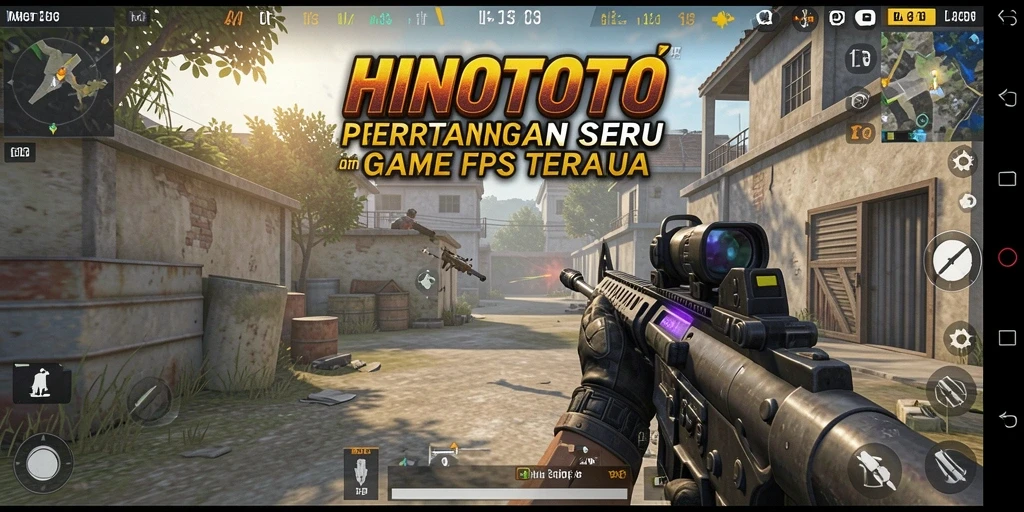Gameplay seru di HINOTOTO dengan aksi menembak yang mendebarkan.