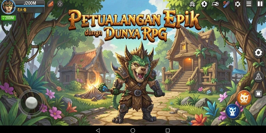 Screenshot gameplay J200M menunjukkan aksi pertarungan yang mendebarkan.
