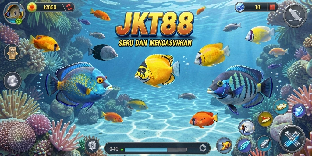 Tampilan screenshot JKT88 yang menampilkan aksi Tembak Ikan yang seru.