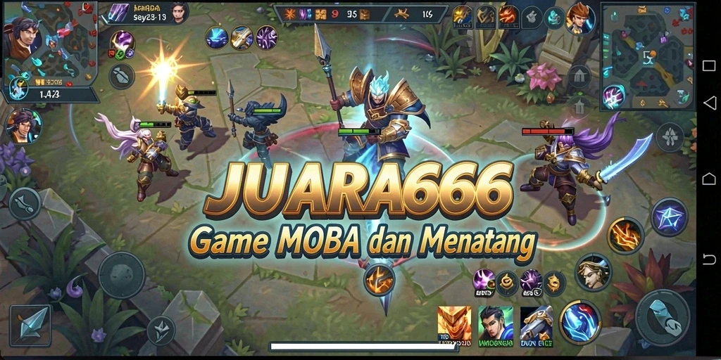 Gameplay JUARA666 yang sengit dan strategis.