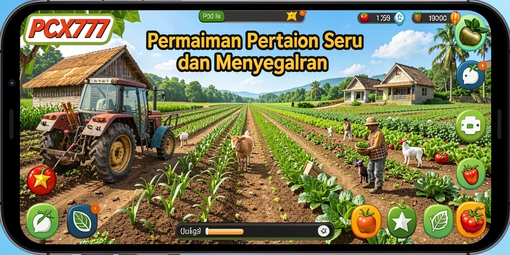Tampilan gameplay seru dari PCX777 saat bertani.