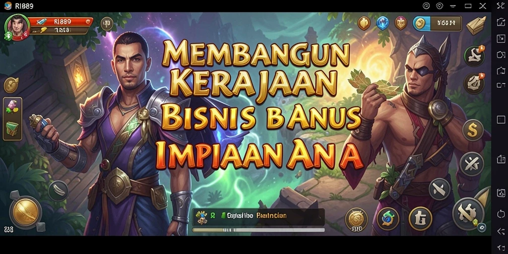 Screenshot gameplay RI889 yang menunjukkan strategi bisnis yang menarik.