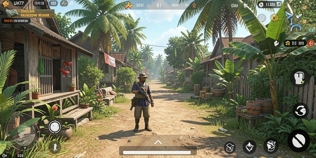 Tampilan gameplay UH77 menampilkan interaksi karakter yang realistis dan mendalam.