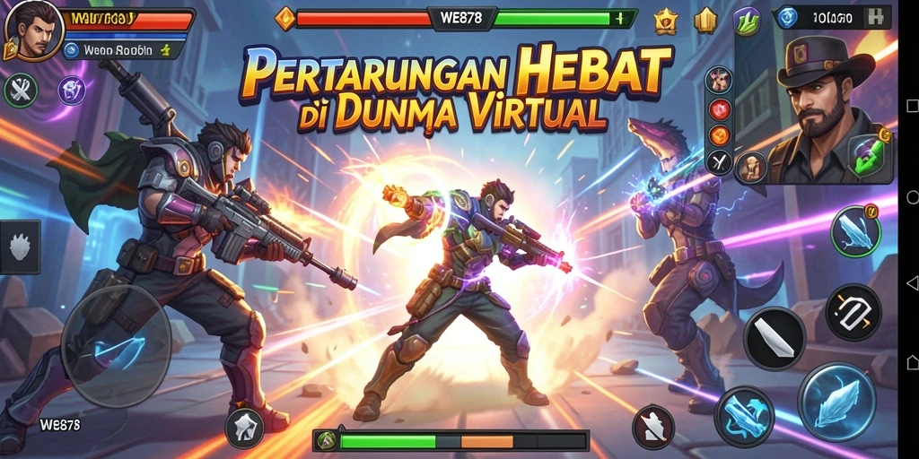 Tampilan gameplay seru dalam pertempuran di WE878.