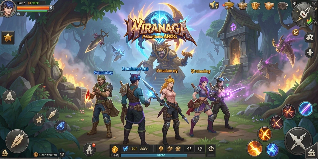 Gameplay seru dalam dunia WIRANAGA yang penuh petualangan.